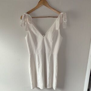 Amanda Uprichard White Sleeveless Mini Dress